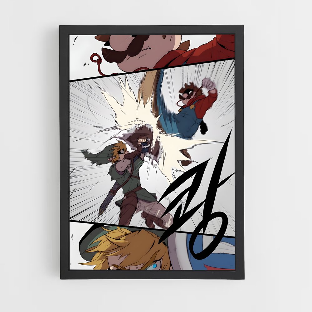 Poster Super Smash Entertainment Édition chic – affiche Super Smash Bros (vue 2)